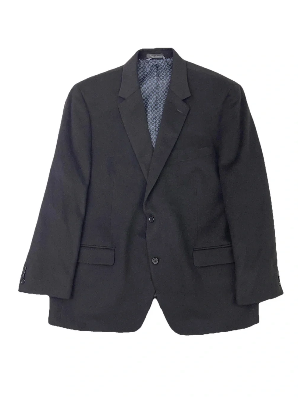 Michael By Michael Kors Blazer Jacket Mens 46R Black Camel Hair 2-Button Lined